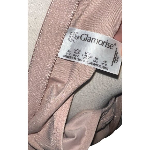 Glamorise Womens Front-Closure Wonderwire Lace Support Bra Size 46C in Soft Beig - Picture 2 of 6